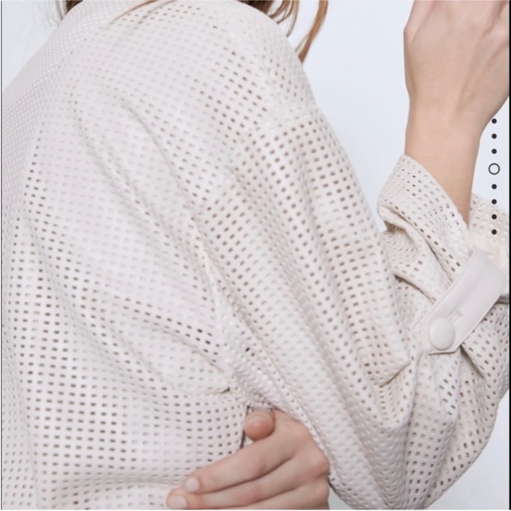 Zara Cream Textured Women's Robe - Picture 4 of 6